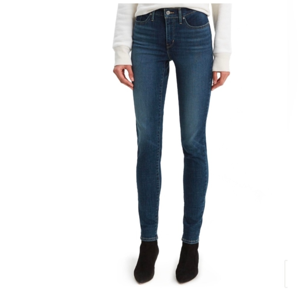 Levi's Women's Deep Blue Skinny Jeans size 27 like new - Picture 9 of 9